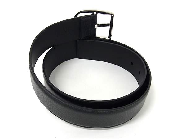 □新品同様□ GUCCI グッチ 449716 レザー シルバー金具 ベルト