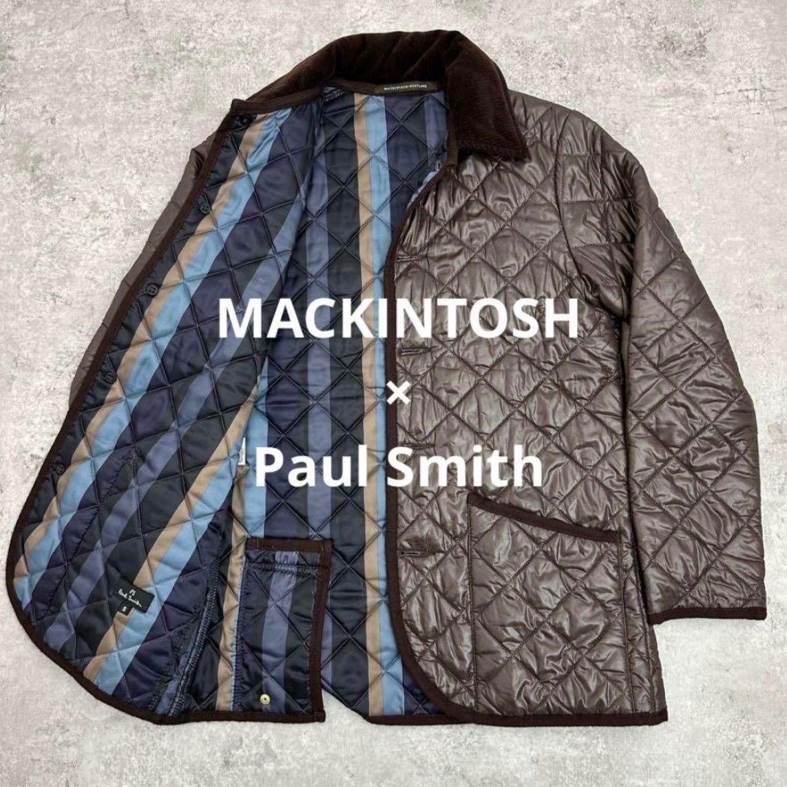 MACKINTOSH SCOTLAND マッキントッシュ スコットランド PS Paul Smith ピーエス ポールスミス コラボ キルティングコート 茶色 ブラウン S