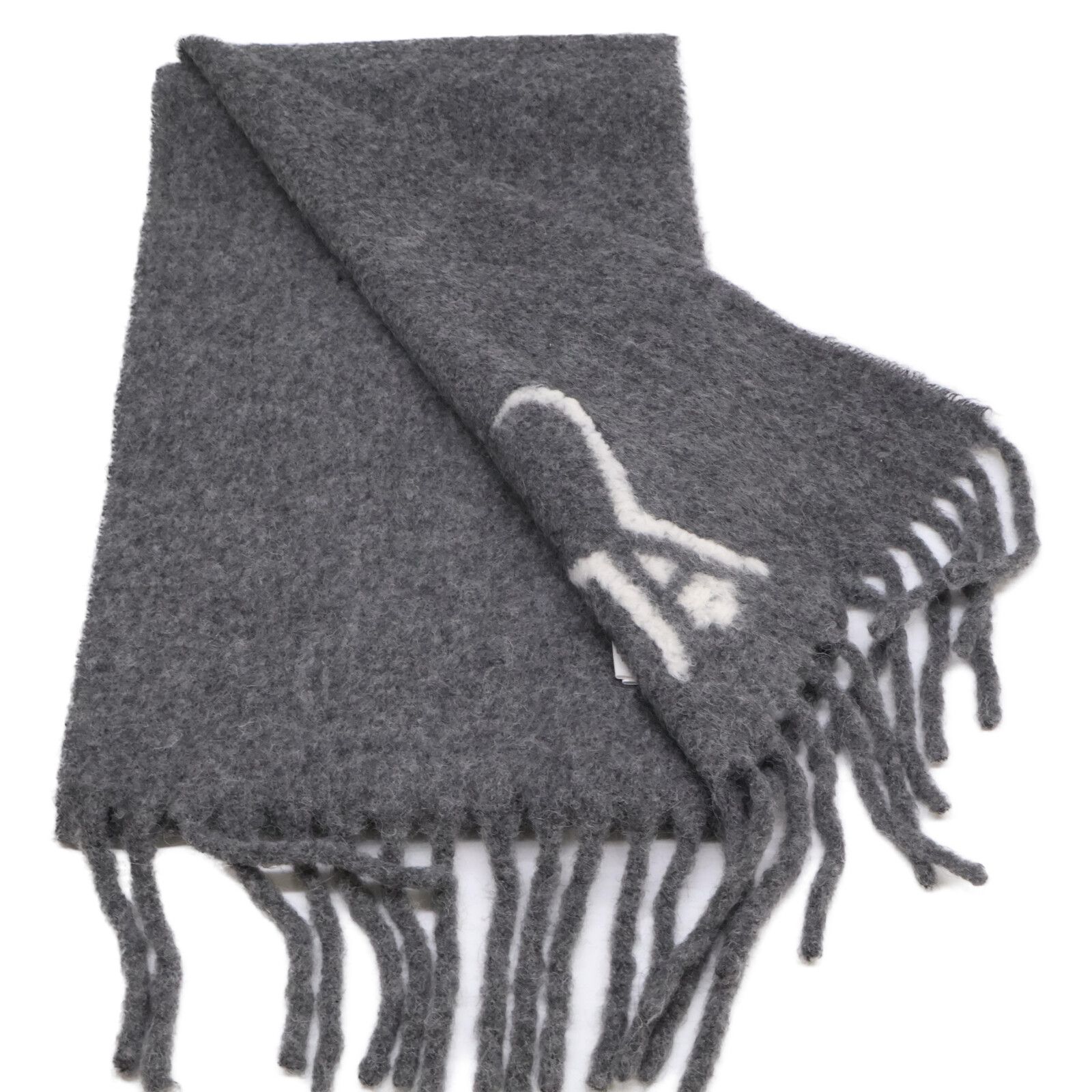 ami グレー マフラー ハート A AMI PARIS アミ パリス ハート ロゴ