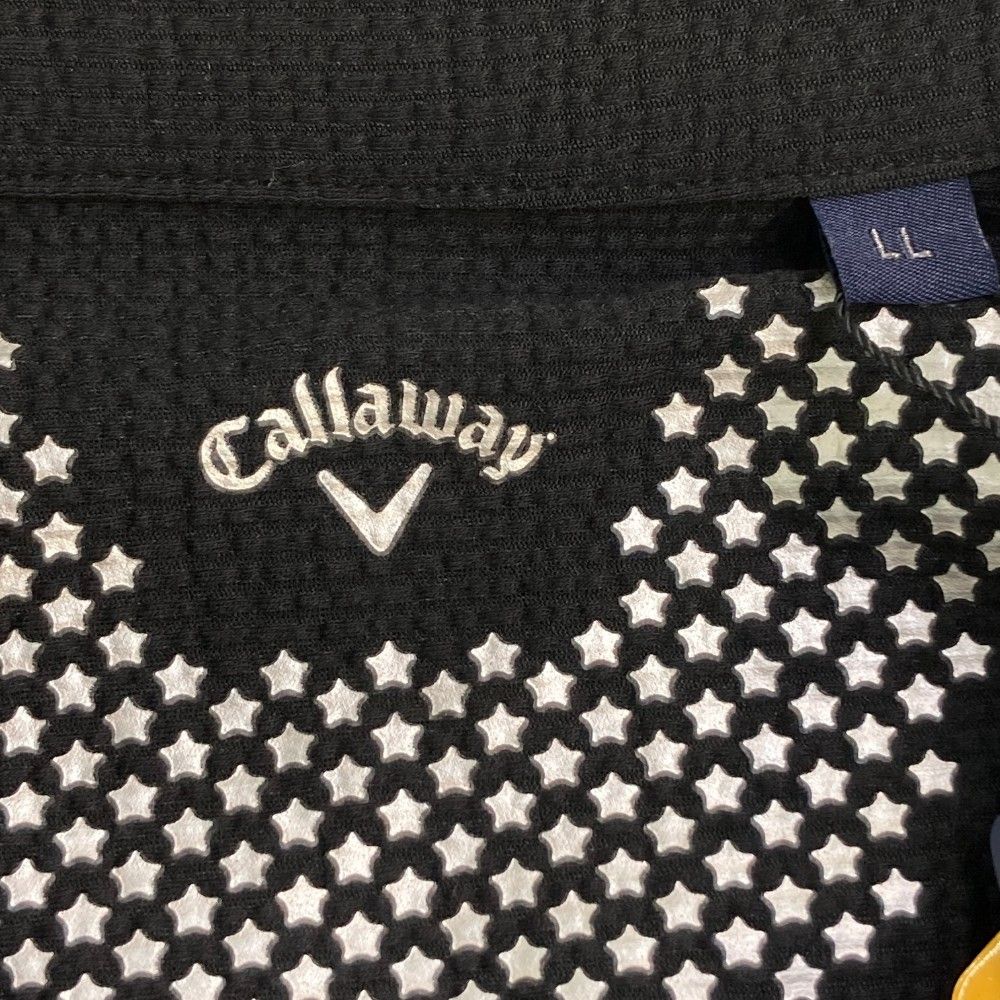 サイズ：LL CALLAWAY キャロウェイ 2024年モデル シアサッカー 半袖ポロシャツ  ブラック系 [240101440331] ゴルフウェア メンズ ストスト サイズ：LL CALLAWAY キャロウェイ 2024年モデル シアサッカー