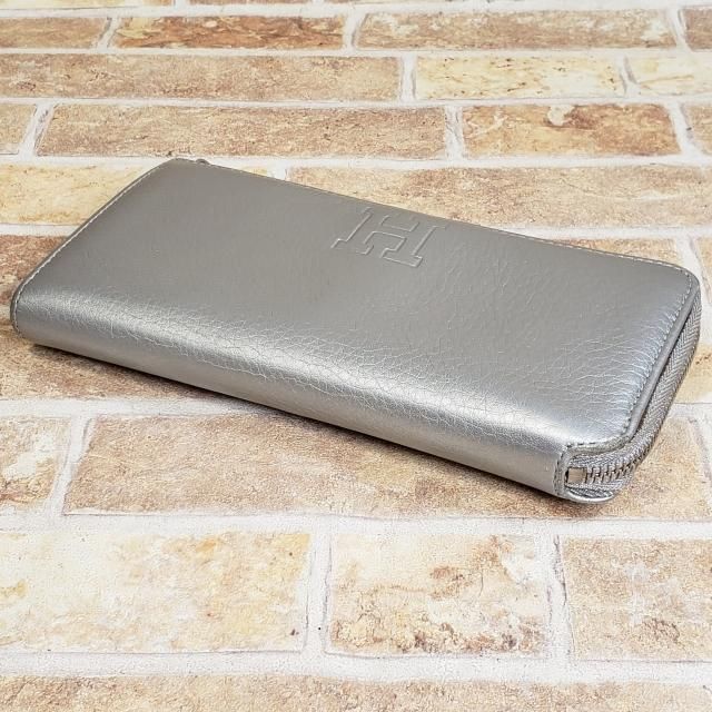 ヒロフ ☆ センプレ レザー L字ファスナー 長財布 イタリア製 シルバー ヒロフ HIROFU ☆ センプレ レザー L字ファスナー 長財布 イタリア製