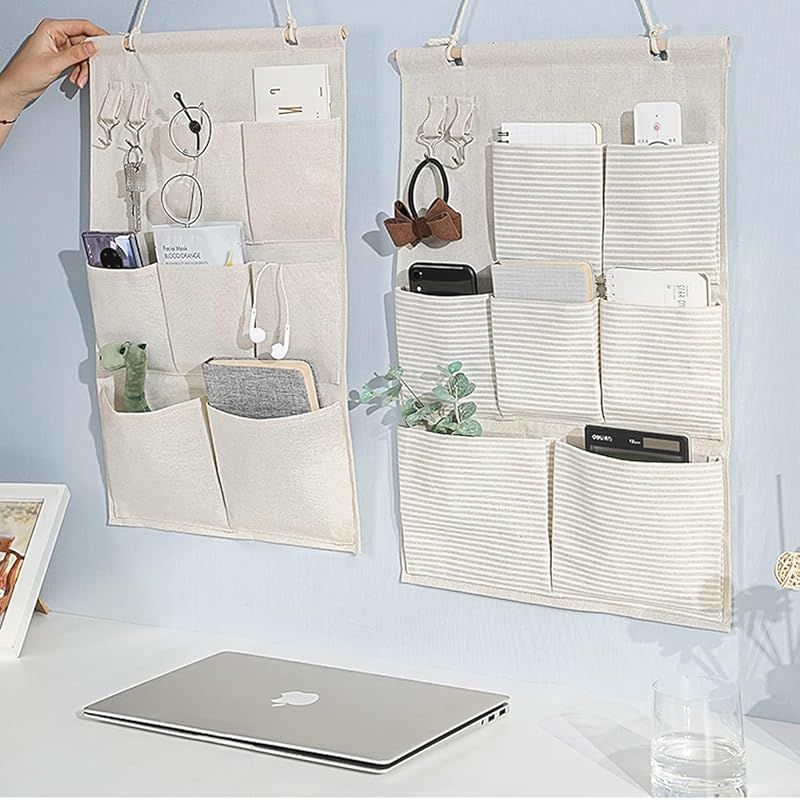 Feifyw ウォールポケット 壁掛け収納式 ドアハンガーポケット 3段 7