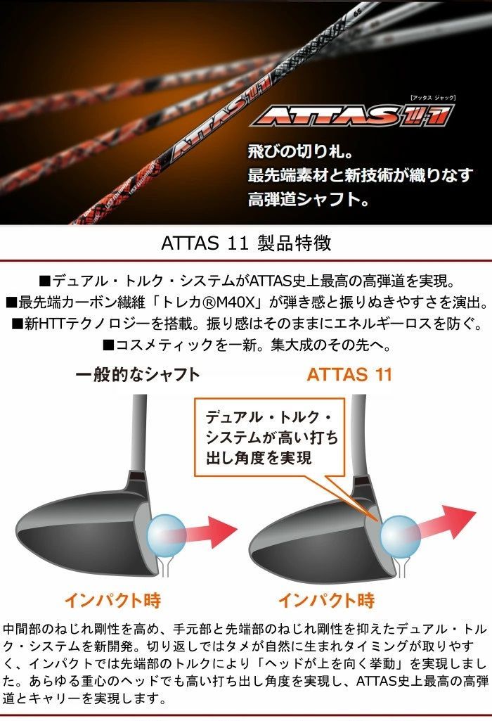 タイトリスト ドライバー 対応 スリーブ付 アッタス ジャック USTマミヤ シャフト 正規販売店 - メルカリ