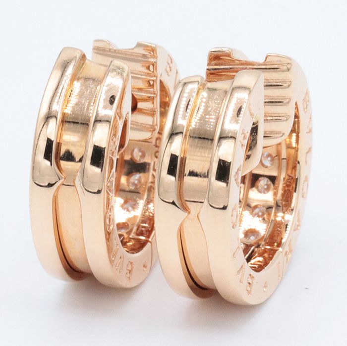 美品】 BVLGARI ブルガリ B-zero1 スモールフープイヤリング