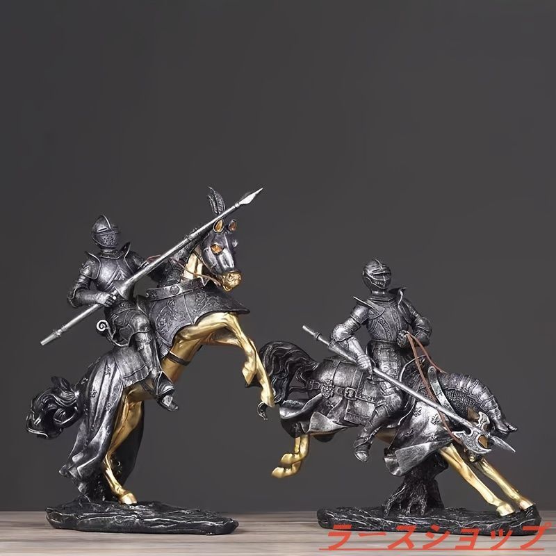 オブジェ 騎兵 モチーフ ヴィンテージ調 オーナメント おしゃれ インテリア ディスプレイ 工芸品 装飾品 新築祝い 贈り物 プレゼント