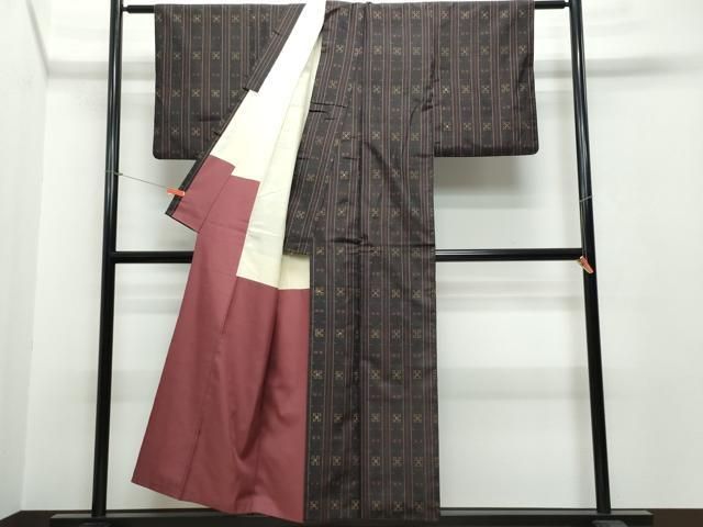 平和屋着物○上質な紬 花織 吉祥文 正絹 逸品 CAAR8256vf - メルカリ 