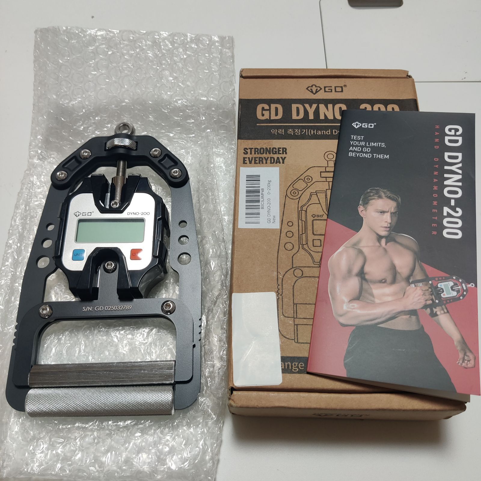 デジタル握力計GD DYNO-200 高精度 正規品 グリップ幅調整可能 注文 0