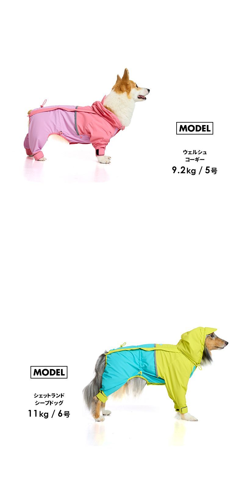 散歩 犬用カッパ