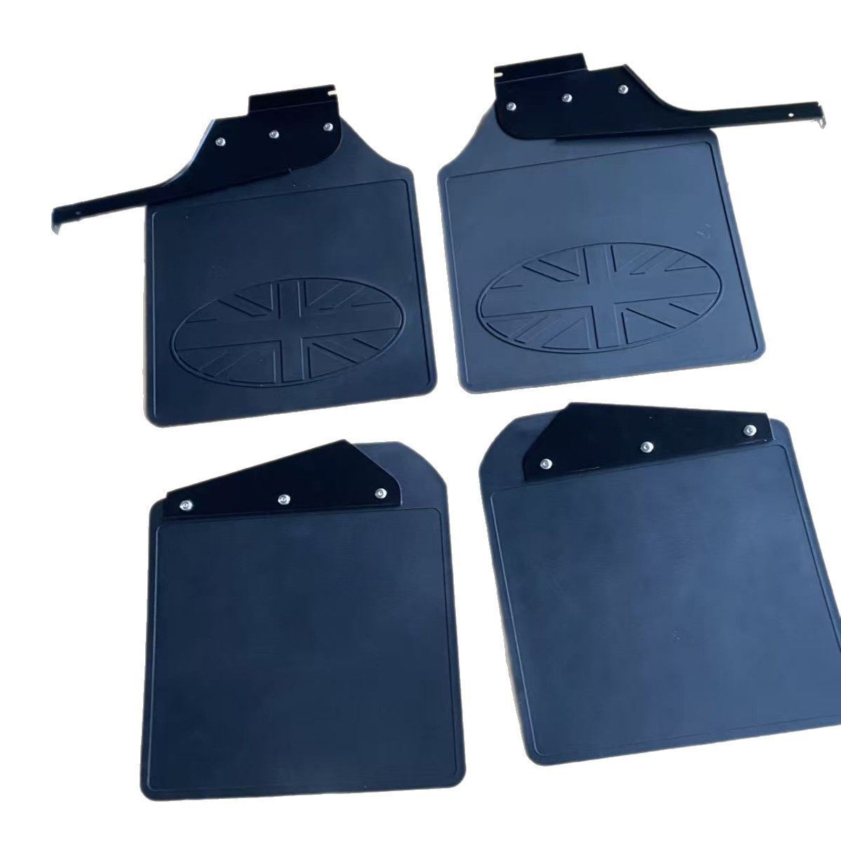 ランドローバー ディフェンダー110 1986-2019年対応 マッドフラップ 泥除け ブラック ユニオンジャックデザイン 高耐久 ドレスアップ USTAUSTRALIA_COM_AU