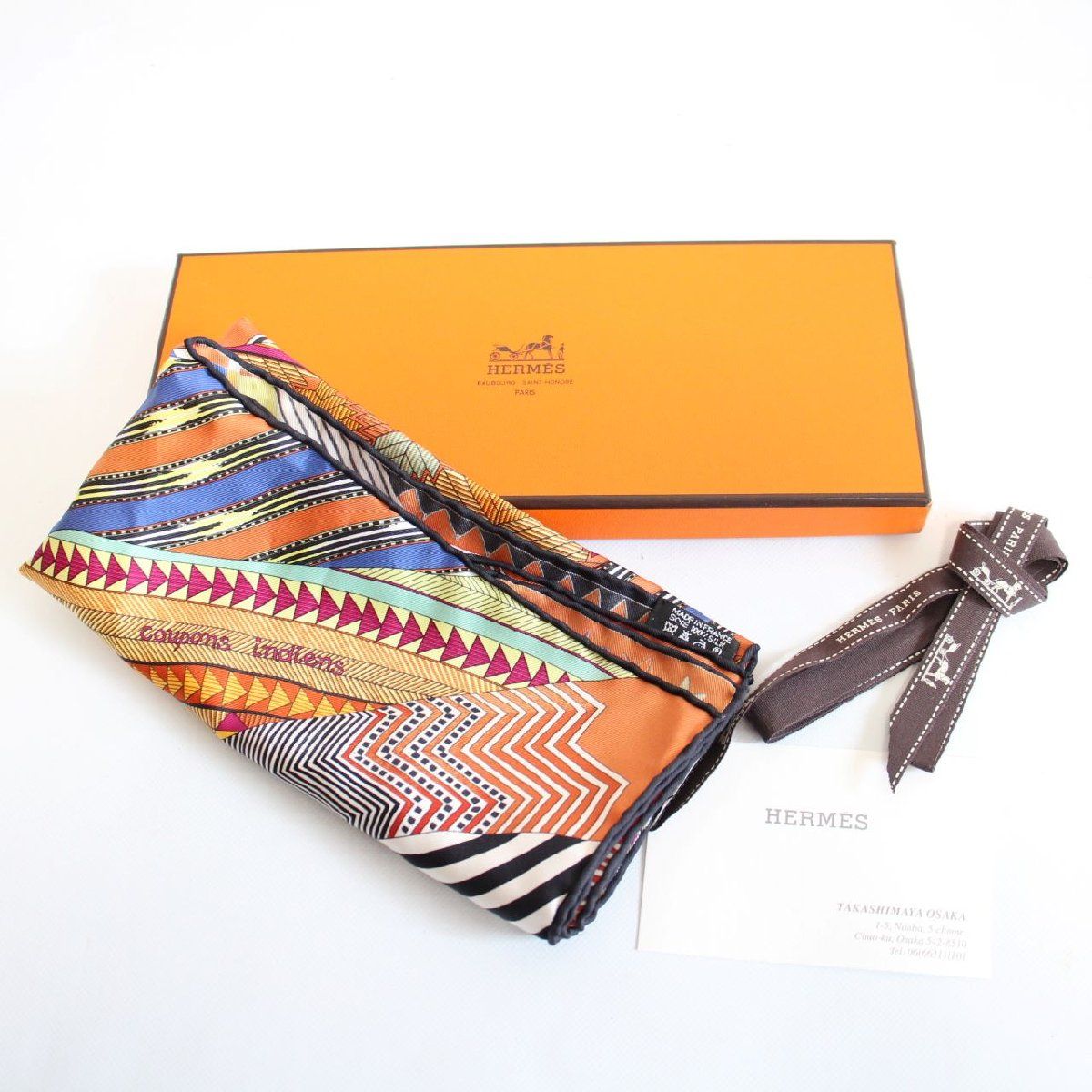 HERMES エルメス カレ 45 ガヴロッシュ スカーフ インドのかけら