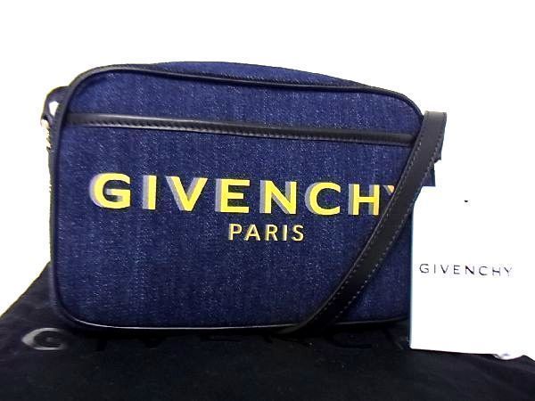 □新品同様□ GIVENCHY ジバンシィ デニム ゴールド金具 ショルダー