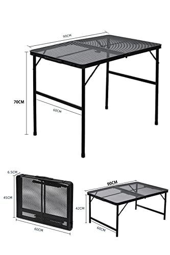 送料無料】黒 60D x 90W x 70H キャンプ テーブル 折畳テーブル サイド