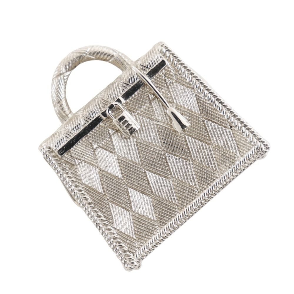 HERMES】エルメス キュリオジテ ケリー 金属製 シルバー