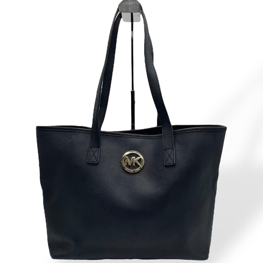 未使用級　マイケルコース　トートバッグ　ビジネス　PVC レザー　黒　ブラック 良品 MICHAEL KORS マイケルコース トートバッグ PVC レザー 黒