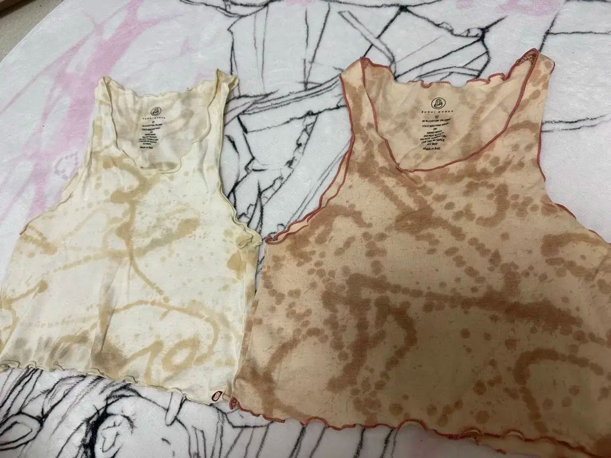BUDHI MUDRA ダイダイ柄 カバーアップ ノースリーブ XS