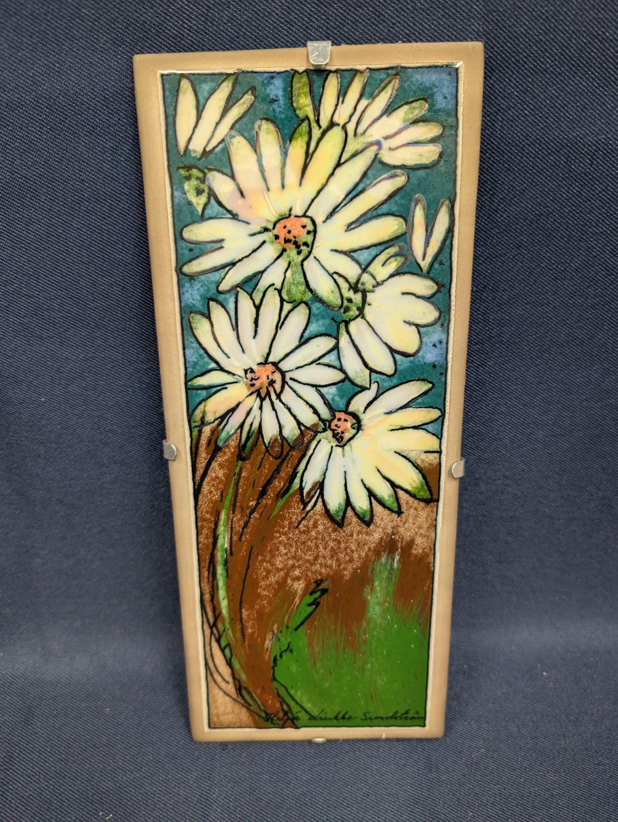 ARABIA アラビア ヘルヤ・リウッコ 花絵陶板