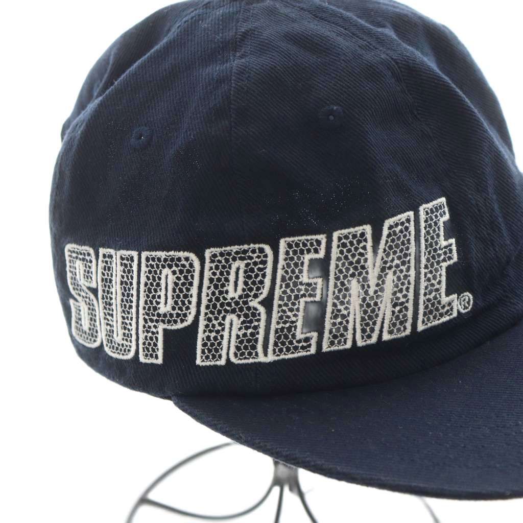 シュプリーム　アップリケ6パネル　キャップ【ネイビー】 Supreme シュプリーム 25SS Leather Applique 6-Panel レザー