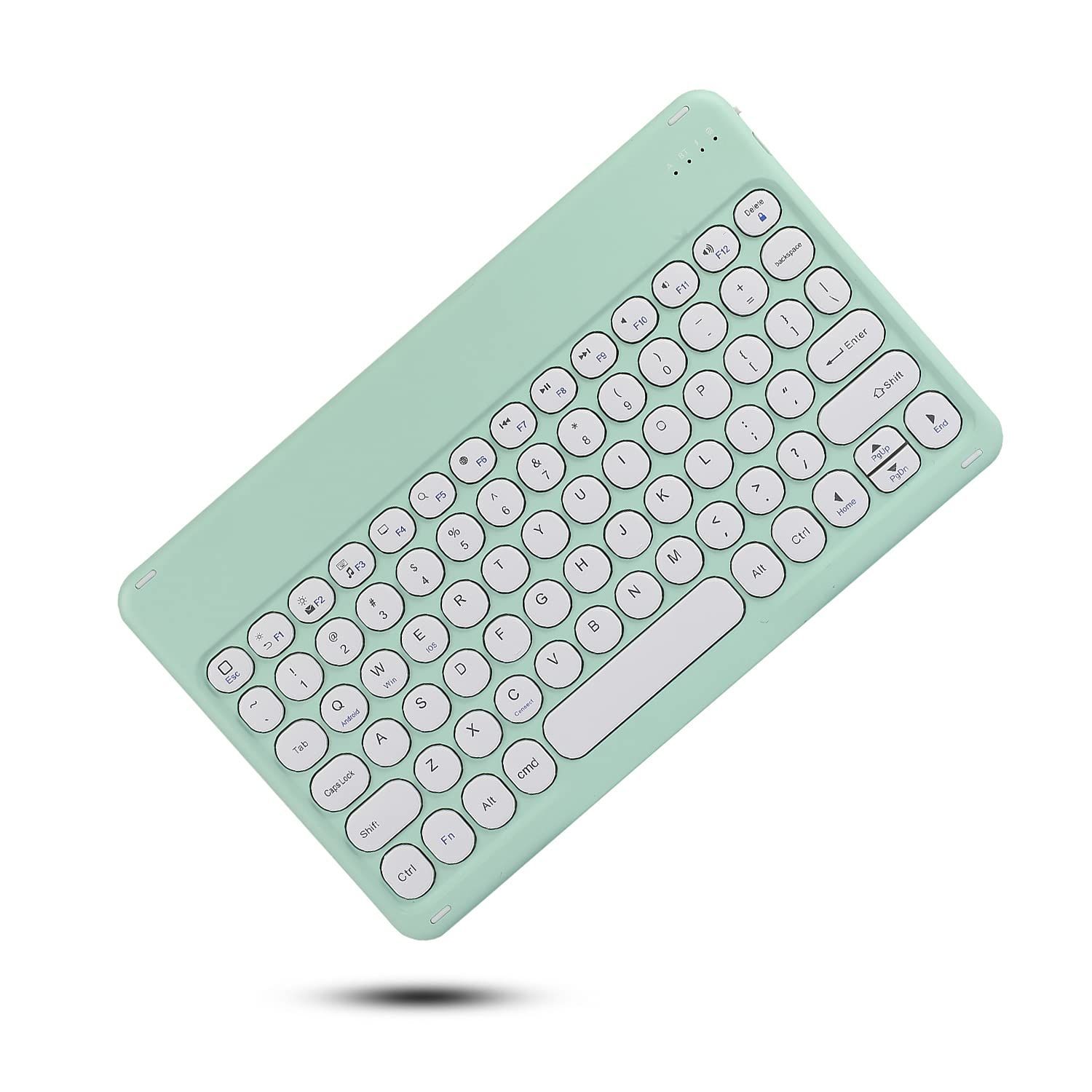 【新着商品】分離式 丸い インチ 10.5 キーボード付き 10.2 アイパッド 世代 カバー 7 8 9 アップル 第 カラフル カラーキーボード ペンシル 可愛い 丸型キー ケース 収納可能 キーボード Pro10.5 Ai iPad キーボード付き ペンシル 第7 PCパーツ 第7世代