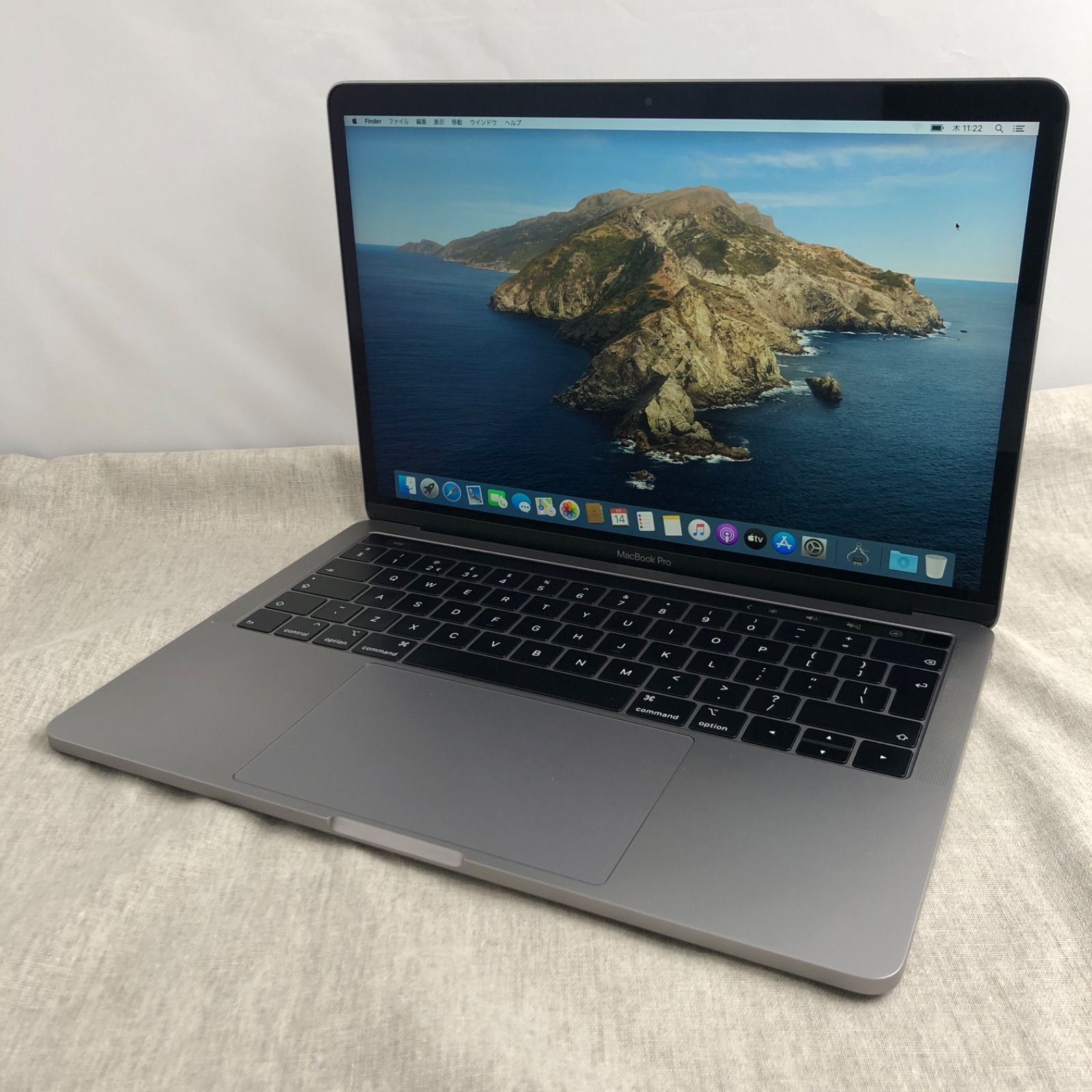 【本体のみ】Apple MacBook Pro (13インチ， 2019， Thunderbolt 3ポート x 2)【Touch Bar・i5・16GB・256GB】A2159 EMC3301/LT-240324（196465）