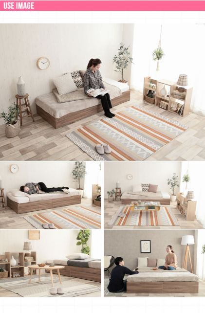 送料無料も! Glad ヘッドレス収納付きベッド SSサイズ コレクション