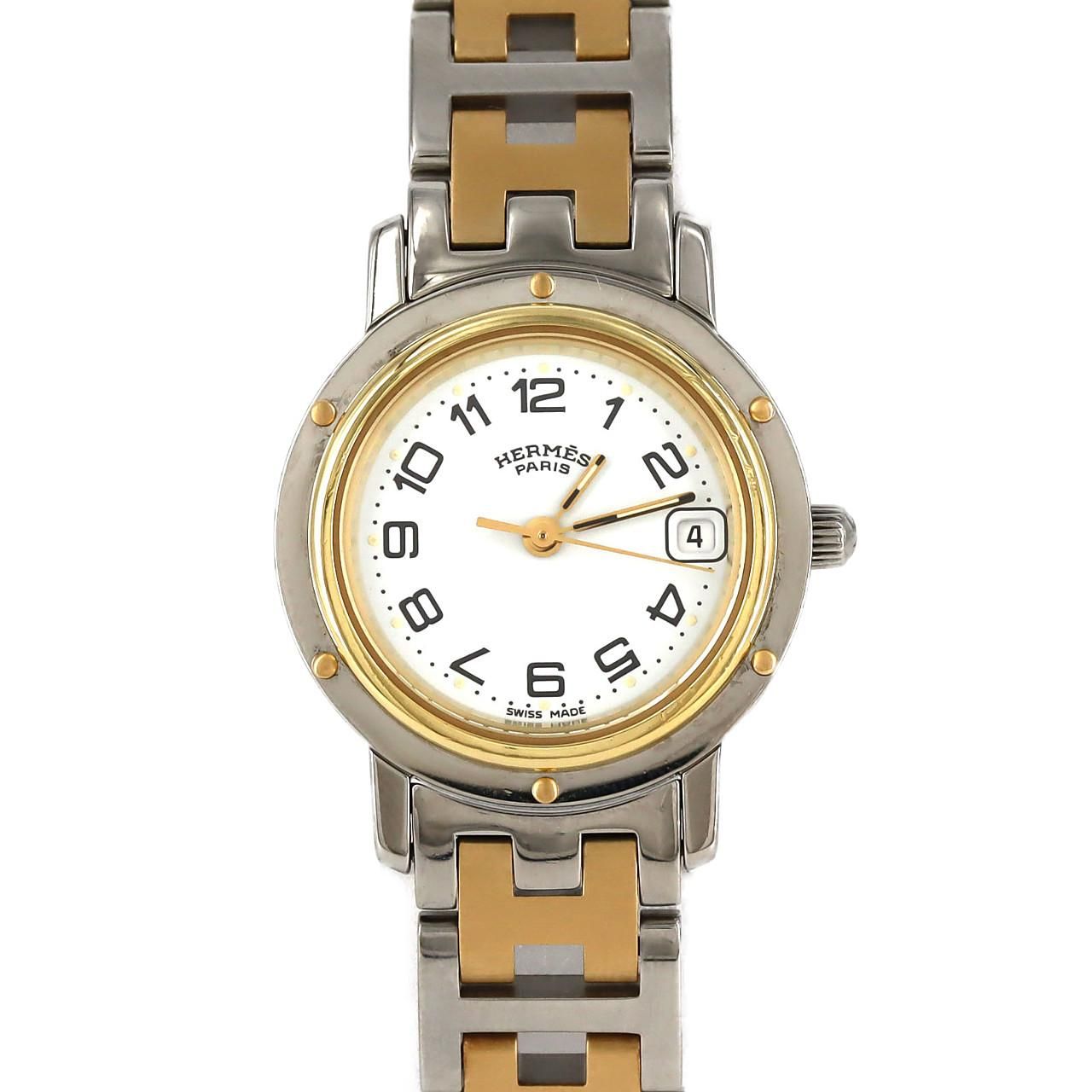 HERMES エルメス クリッパー コンビ CL4.220 SSxGP クォーツ エルメス クリッパー コンビ CL4.220 SSxGP クォーツ - メルカリ
