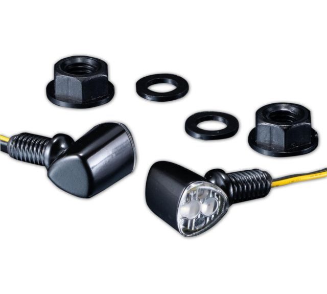 キジマ Kijima バイクパーツ Nanoウインカーランプ タイプ2 トライアングルスタイル シングル 12V1.35W 2個入り アンバー 219-5199 ブラックボディ―