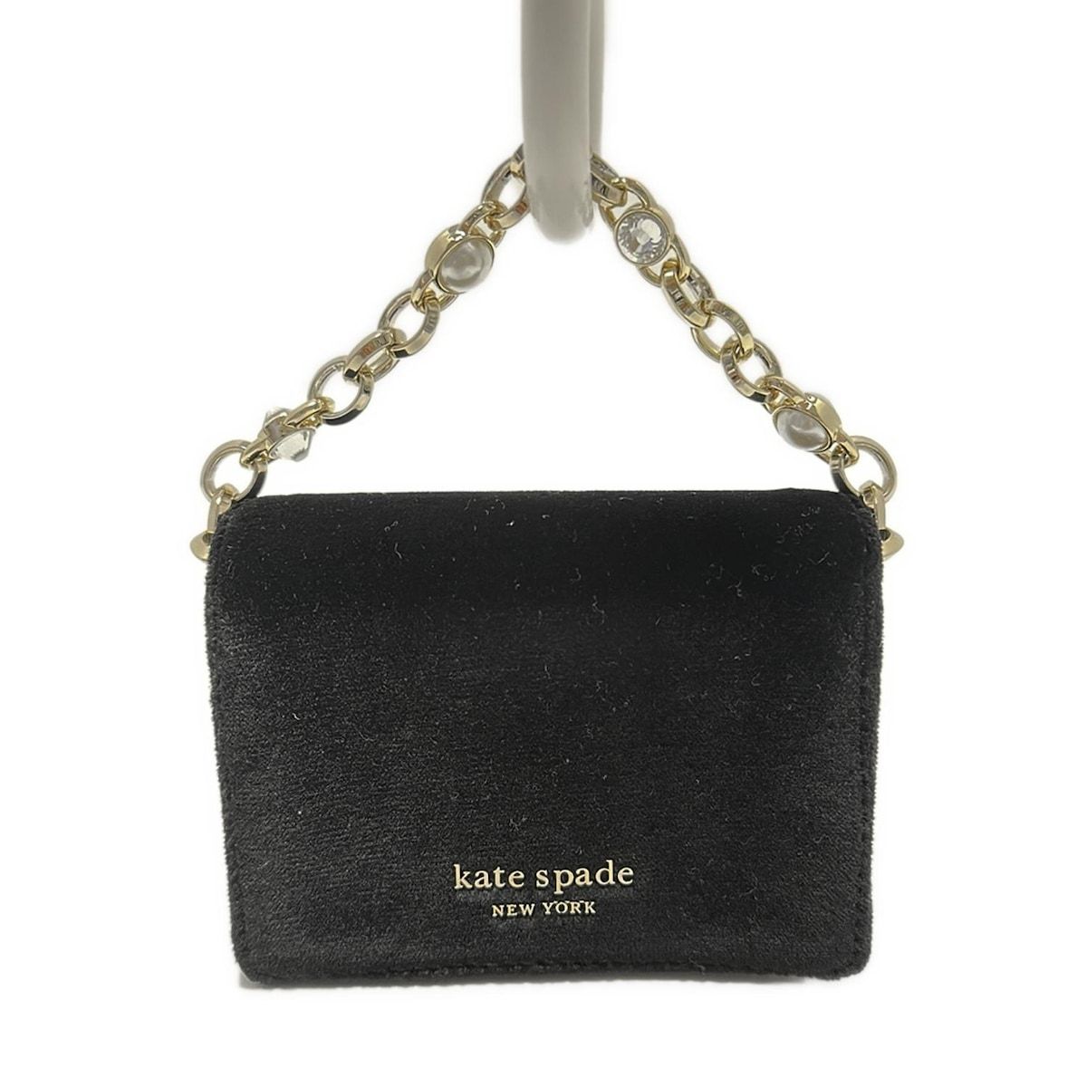 Kate spade(ケイトスペード) ハンドバッグ - 黒×ゴールド パール  