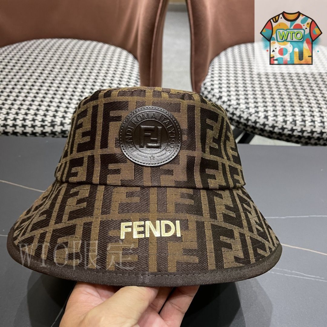 大幅最終値下げ FENDI モノグラム バケットハット ハット ファブリック ブラウン | Fendi