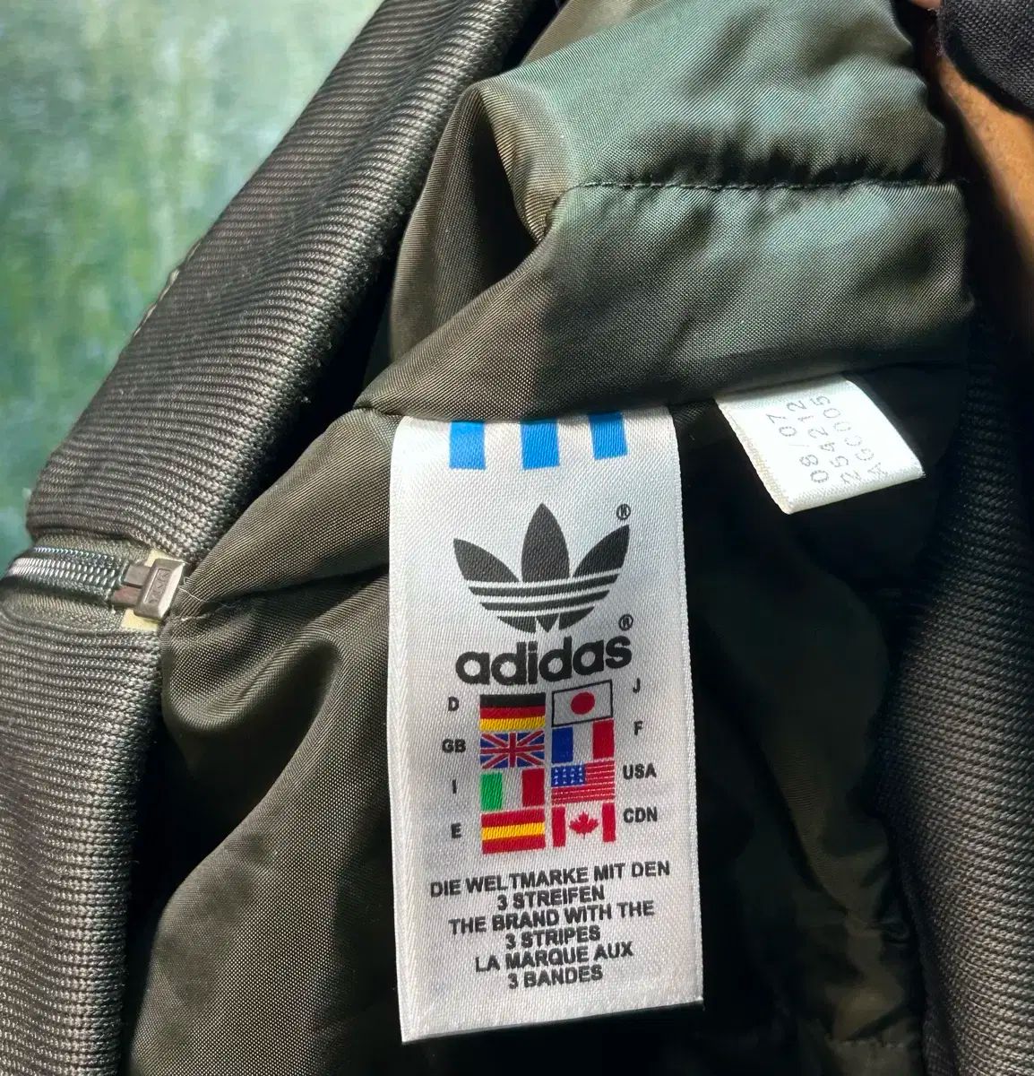 90s adidas(アディダス) カーキ エアリアルジャンパー MA-1 ma