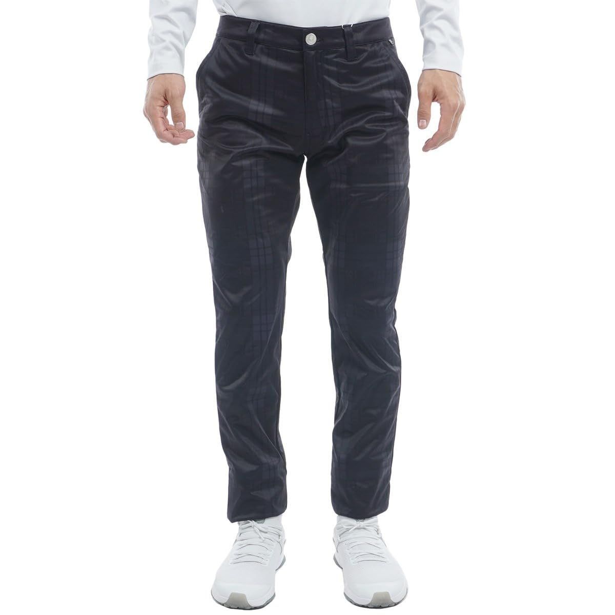 Size 3L_Color ブラック フィラ ゴルフ ロングパンツ チェック柄 ストレッチ 防風 保温 784315 メンズ ブラック