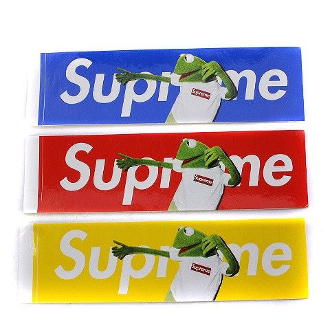 シュプリーム SUPREME 08SS Kermit the frog Box Logo Sticker カーミット ボックスロゴ ステッカー シール  3点セット 赤 レッド 青 ブルー 黄 イエロー /KW □GY18 - メルカリ