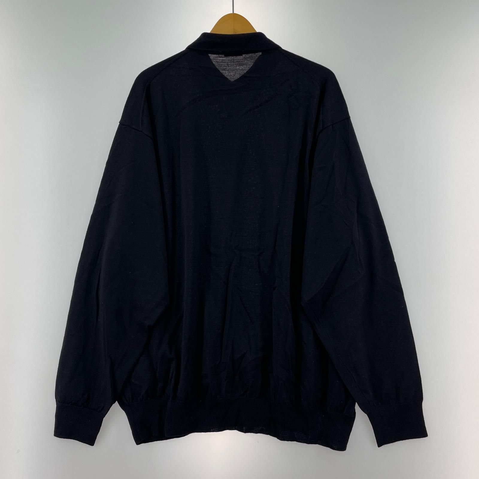 comoli 24aw ウール襟付きカーディガン　サイズ3 ほぼ新品 COMOLI ウール 衿つき カーディガン , Charcoal – Navyblue