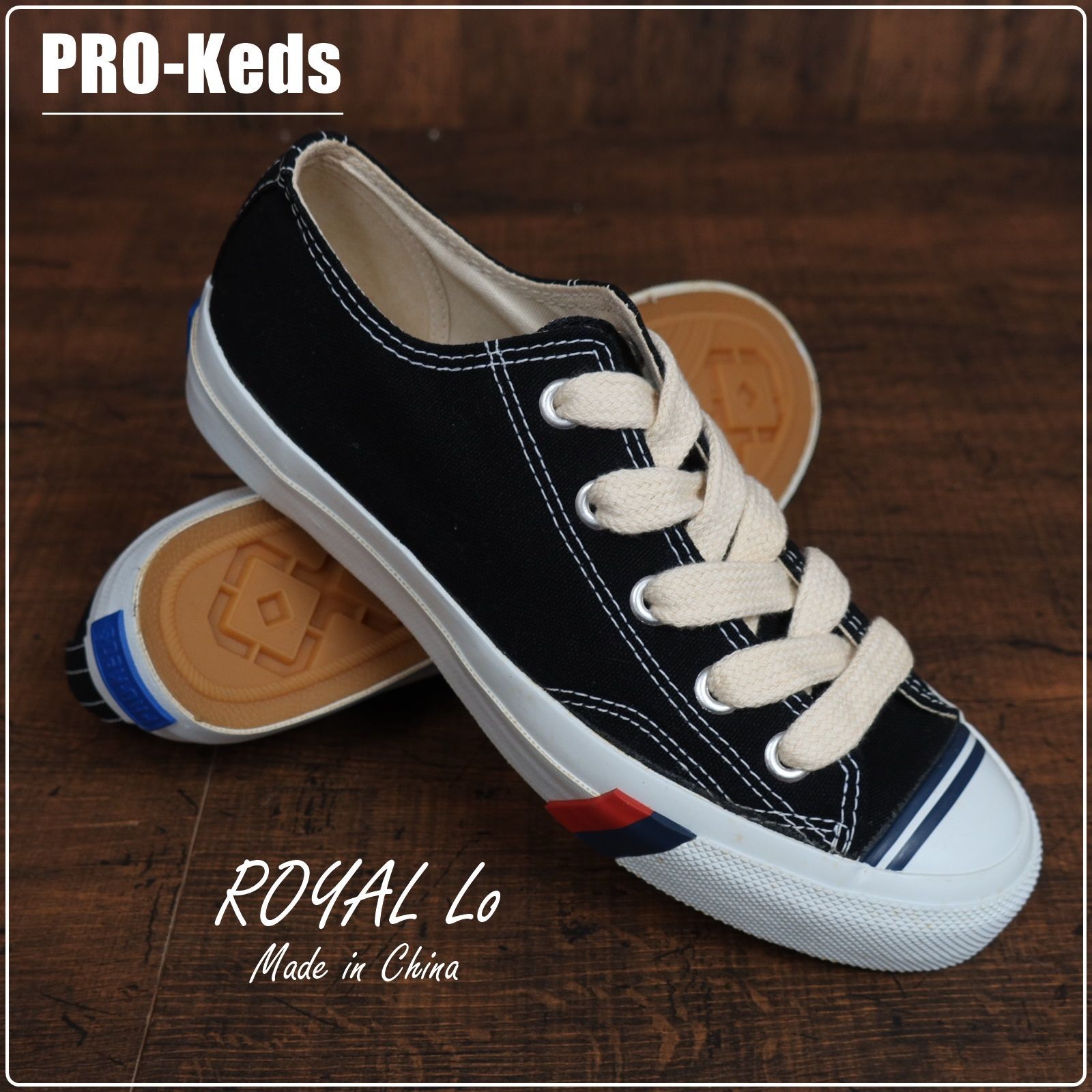 90s～ Vintage US古着PRO-Keds プロケッズ ROYAL LO SIZE 4 1/2 ブラック 90's 90年代 人気アイテム