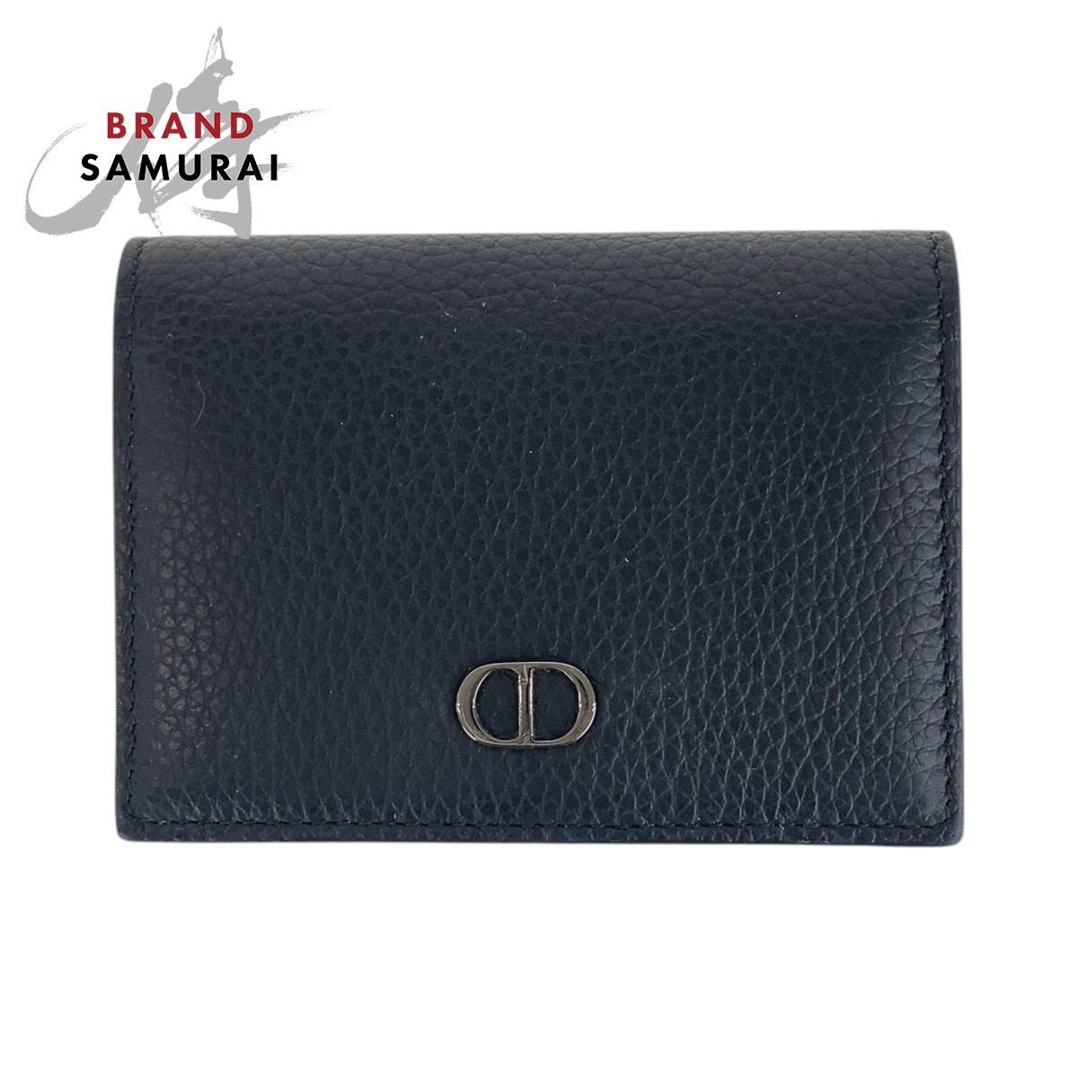 Dior ディオール ブラックレザー 名刺入れ カードケース 箱、巾着、袋付き Dior ディオール ブラックレザー 名刺入れ カードケース 箱