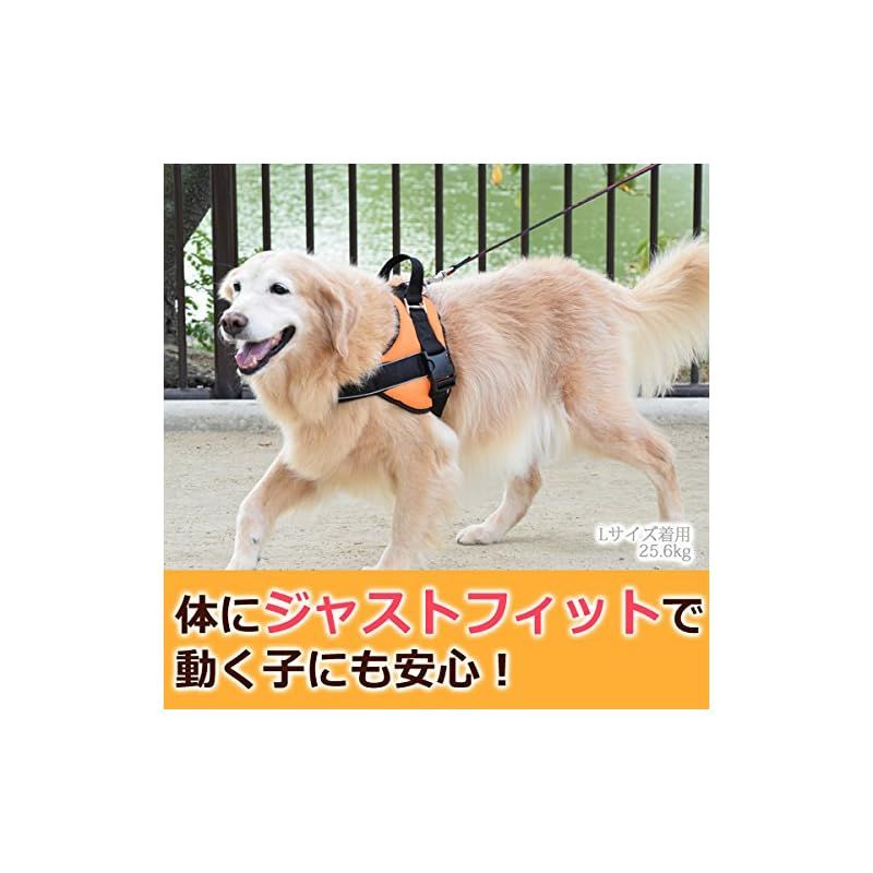 ASHU 中 大型犬用ハーネス 首に優しいクッションハーネス サイズL 1