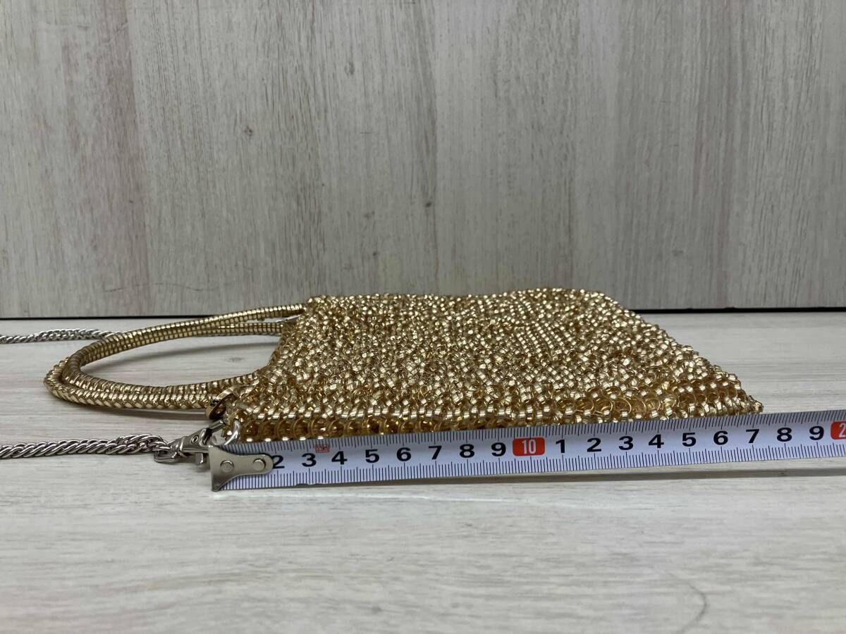 アンテプリマ（ANTEPLIMA）ワイヤーバッグ ゴールド ラインストーン