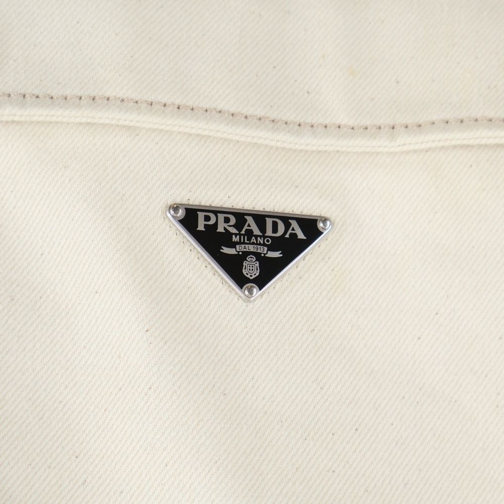 PRADA プラダ 三角プレート デニムオーバーオール ベージュ GEZ003 S222 KIN-KAAI_COM