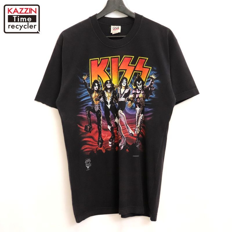 90s vintage KISS キッス Anvil バンドTシャツ メンズ 表記L