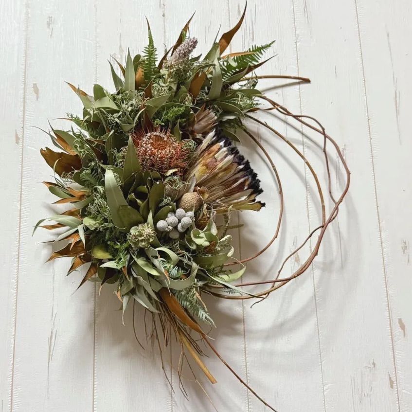 ドライフラワー☆ネイティブリース ドライフラワー☆夏色ネイティブ