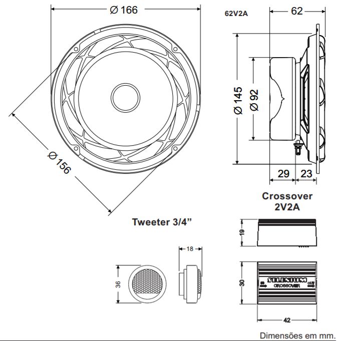 JBL 62V2A コンポーネントキットカースピーカー ツイーター 16.5cm