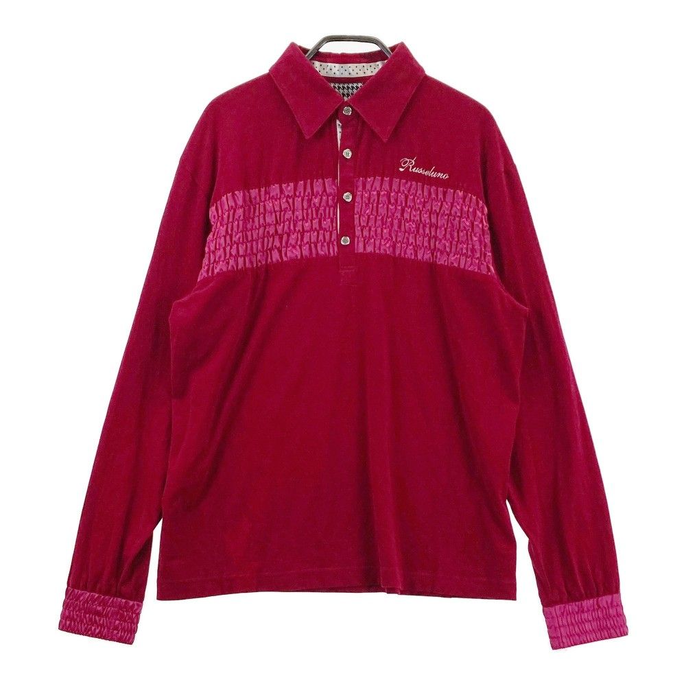 ラッセルノシャツ サイズ：M RUSSELUNO ラッセルノ 長袖ポロシャツ レッド系