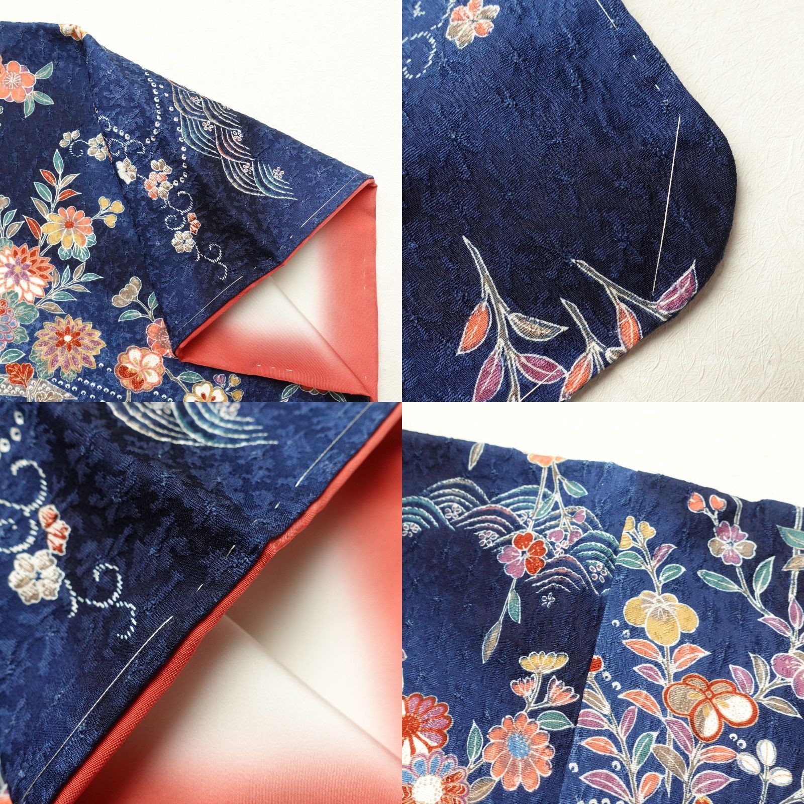 中古 小紋 美品 しつけ糸付き 正絹 古典柄 袷仕立て 青・紺 - メルカリ 中古 小紋 美品 しつけ糸付き 正絹 古典柄 袷仕立て 青・紺 - メルカリ