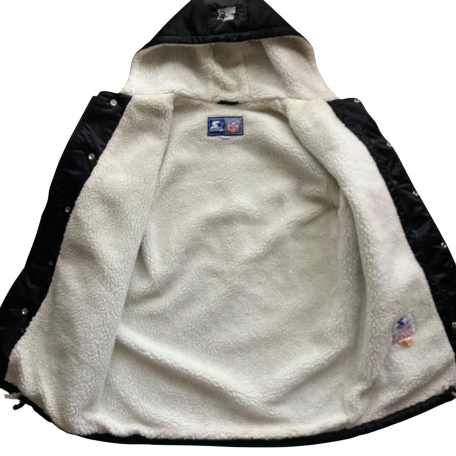 90s~ STARTER NFL RAIDERS ベンチコート ナイロンジャケット