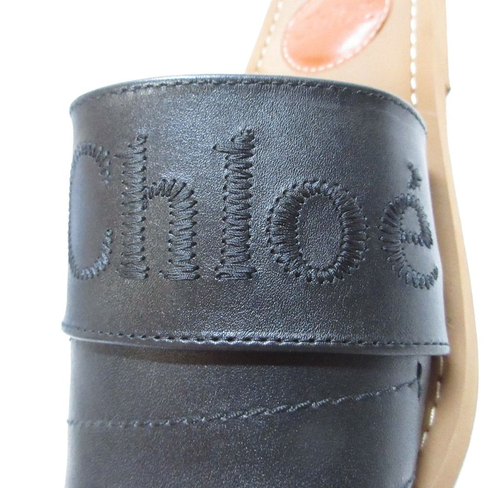 美品 Chloe クロエ ウッディ フラットサンダル ミュール サイズ