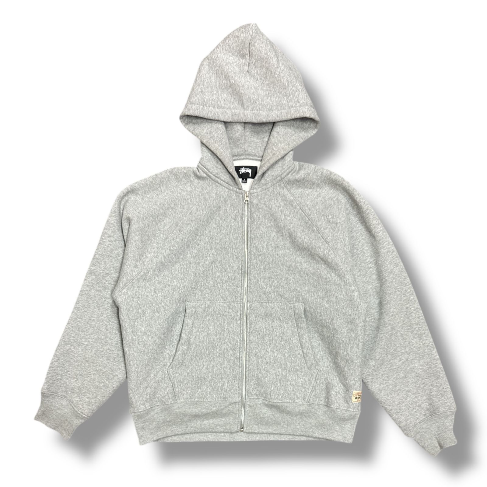 参考上代29700円 STUSSY 24AW RELAXED ZIP HOODIE リラックスジップフーディー パーカー ステューシー 118571 グレー L 91330A6
