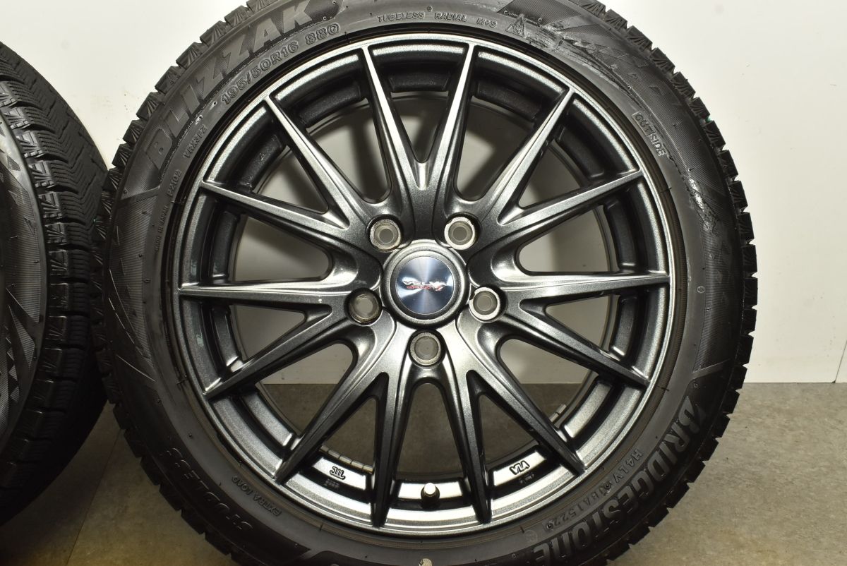 送料無料の商品多数！ バリ溝 VRX3付 VELVA SPORT 16in 6.5J 47 PCD114.3 ブリヂストン ブリザック 195 50R16 ZC31 スイフトスポーツ NC ロードスター