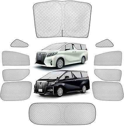 Perrace アルファード サンシェード 30系 車 サンシェード 断熱 遮光シェード 車窓日よけ 車中泊グッズ アウトドア 露天駐車 Alphard Vellfire 30系 日除け 取付簡単