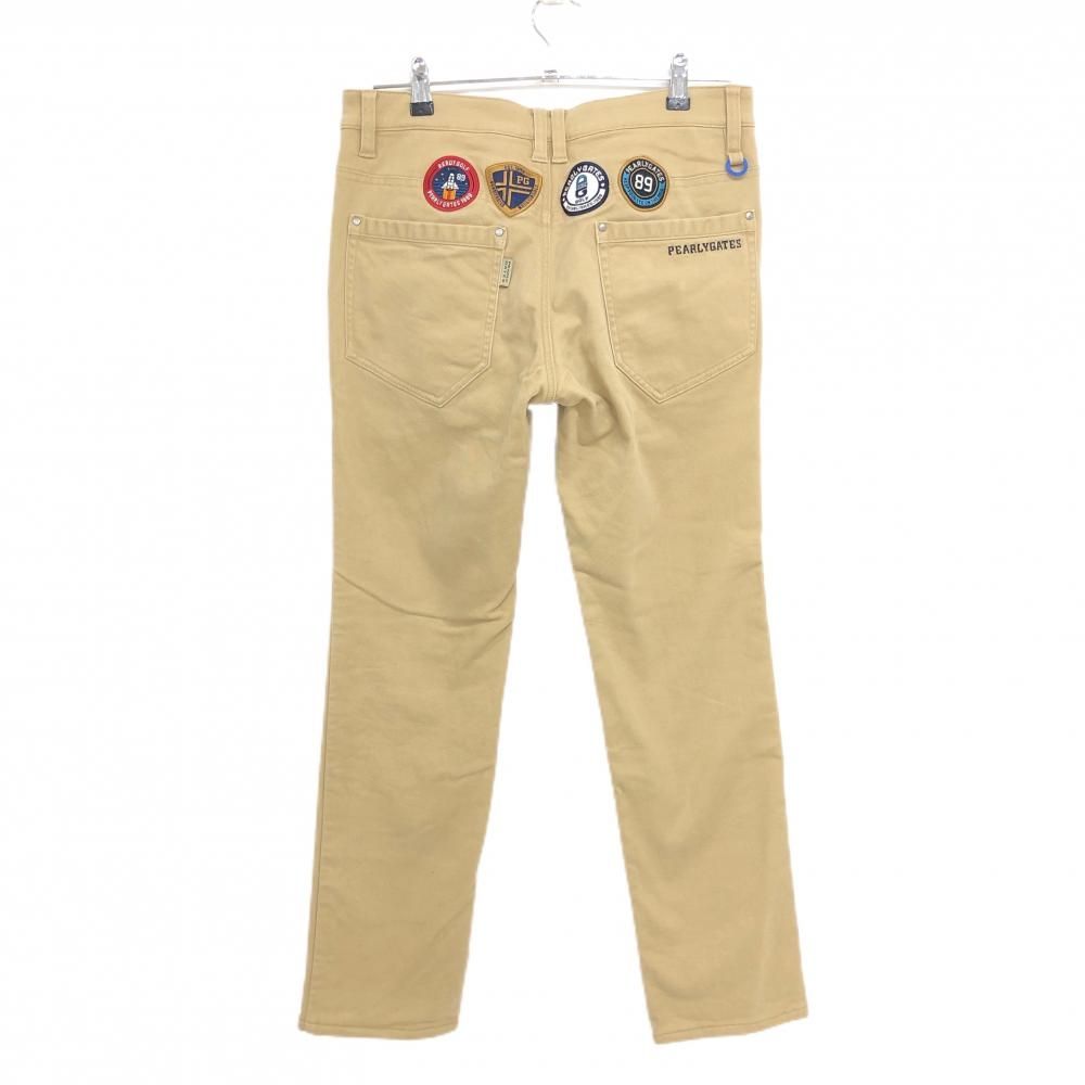 パーリーゲイツ パンツ ベージュ 裏起毛 ワッペン 所々色褪せ メンズ 4  