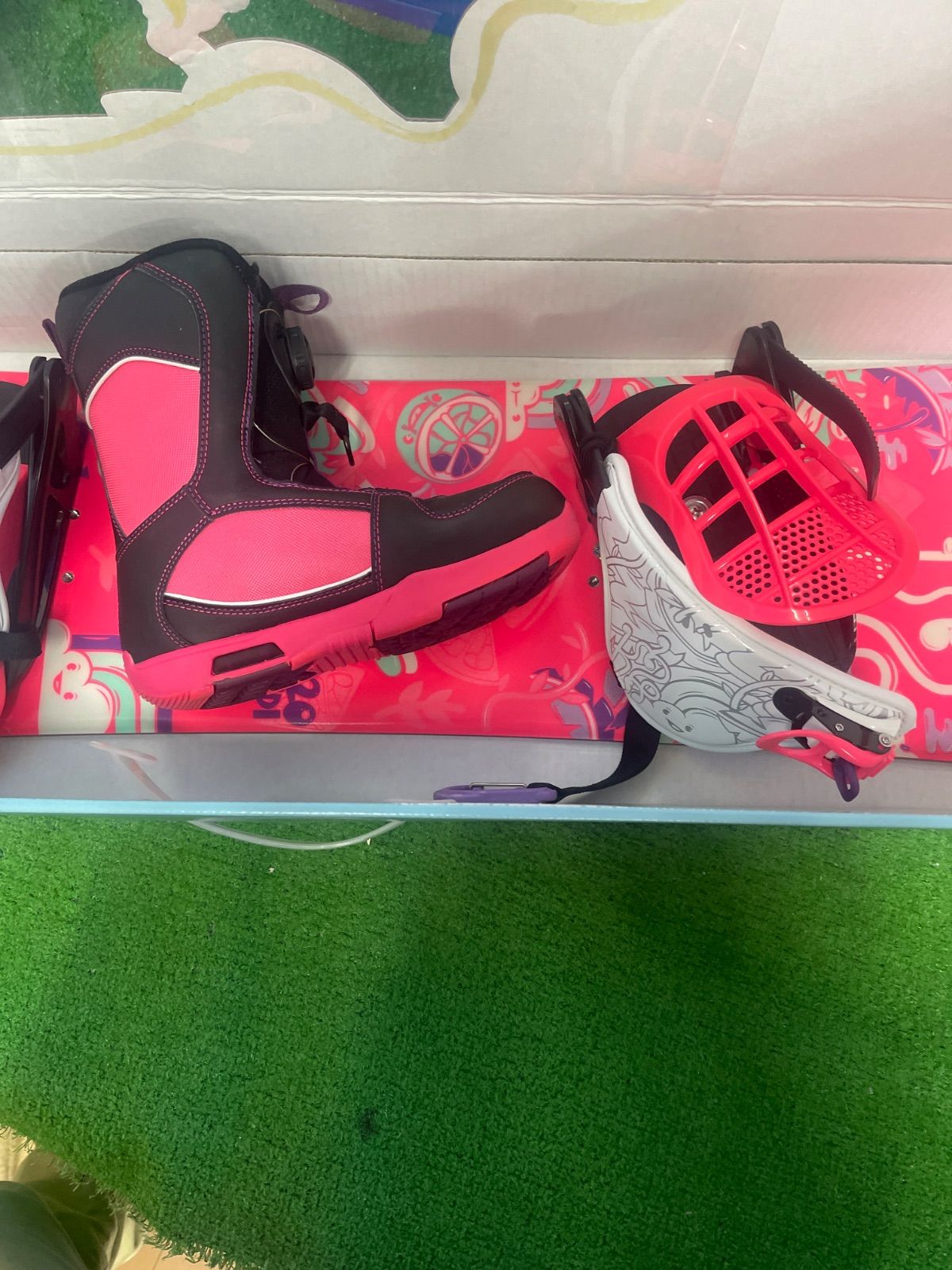 2 キッズスノーボード3点セット