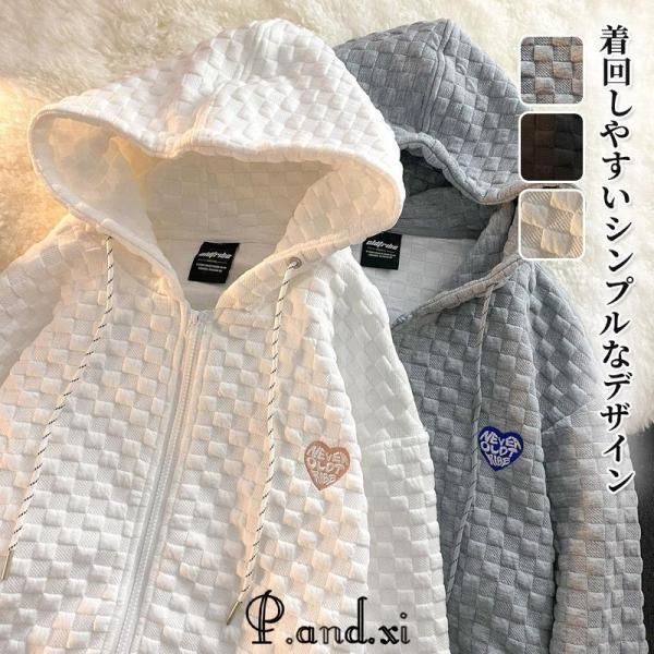パーカー レディース フード付き トップス ジップアップパーカー アウター カーディガン スウェット 長袖 体型カバー 春秋 おしゃれ トレーナー かわいい